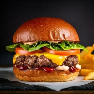 Mouthwatering-Cheeseburger-Heaven_-The-Juicy-All-American-Delight-with-Melted-Cheddar-3.jpeg CAJUN BURGER